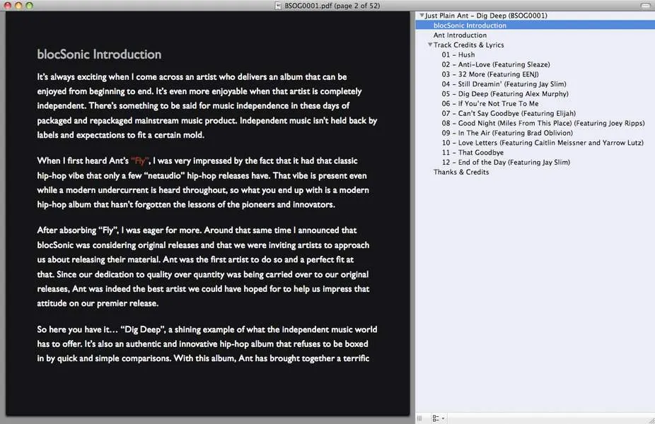 PDF Screenshot 1 for “Dig Deep” by Just Plain Ant
