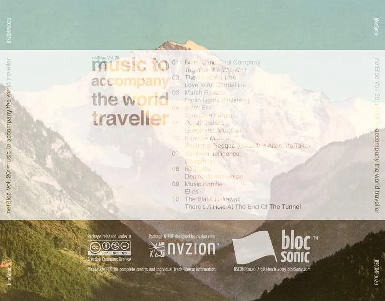 Album Traycard for “netBloc Volume 20 (music to accompany the world traveller)” by Various Artists