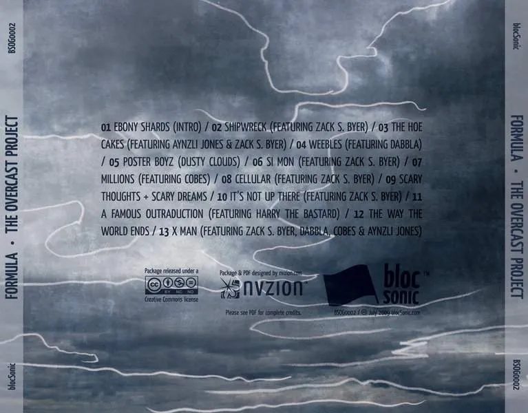 Album Traycard for “The Overcast Project” by Formula