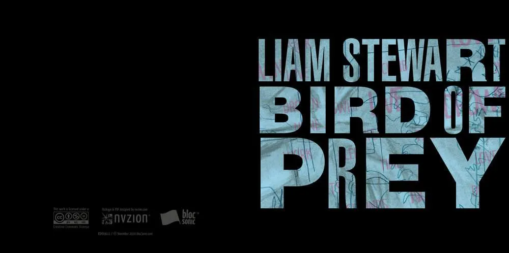 Album insert for “Bird Of Prey” by Liam Stewart