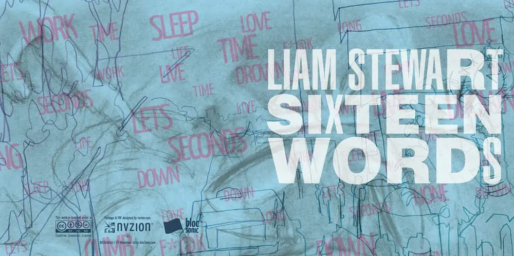 Album insert for “Sixteen Words” by Liam Stewart