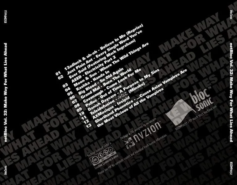 Album traycard for “netBloc Volume 32 (Make Way For What Lies Ahead)” by Various Artists