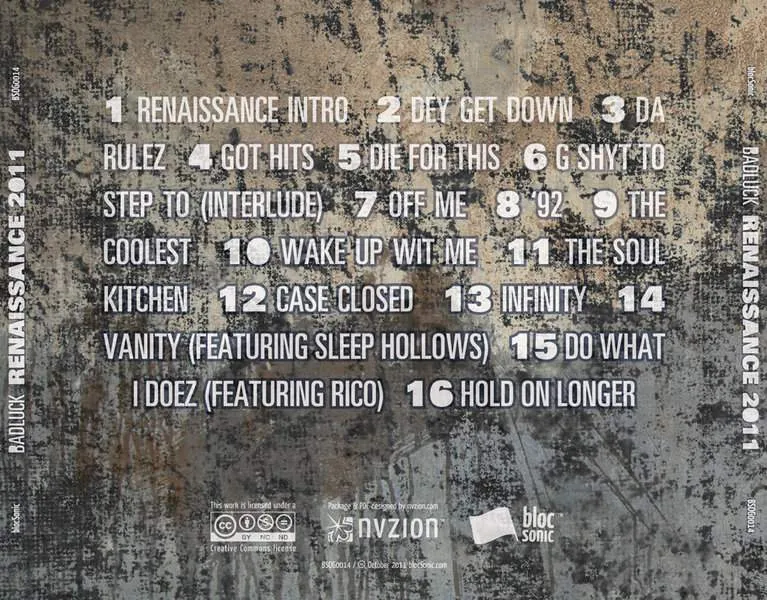 Album traycard for “Renaissance 2011” by BADLUCK