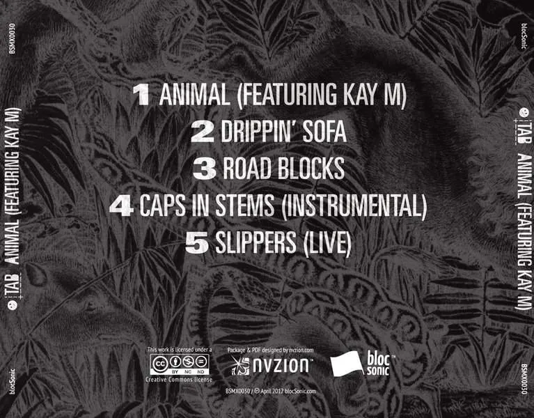 Album traycard for “Animal (Featuring Kay M)” by Tab