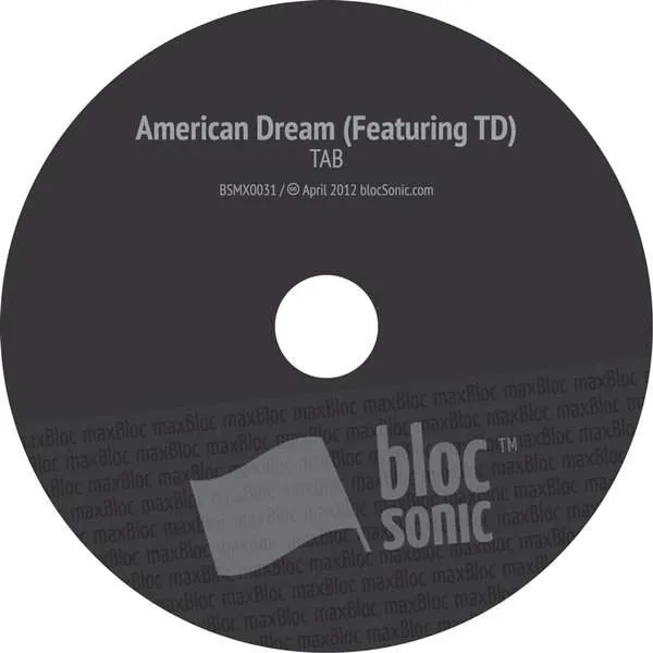 Album disc for “American Dream (Featuring TD)” by Tab