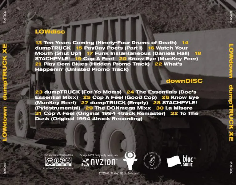 Album traycard for “dumpTRUCK XE” by LOWdown