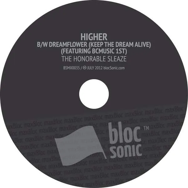 Album disc for “Higher” by The Honorable Sleaze