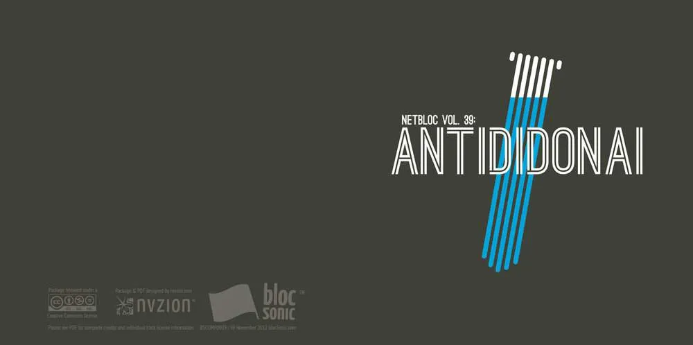 Album insert for “netBloc Vol. 39: Antididonai” by Various Artists