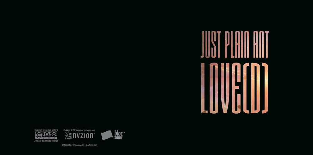 Album insert for “Love(d)” by Just Plain Ant