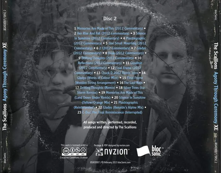 Album traycard 2 for “Agony Through Ceremony XE” by The Scallions