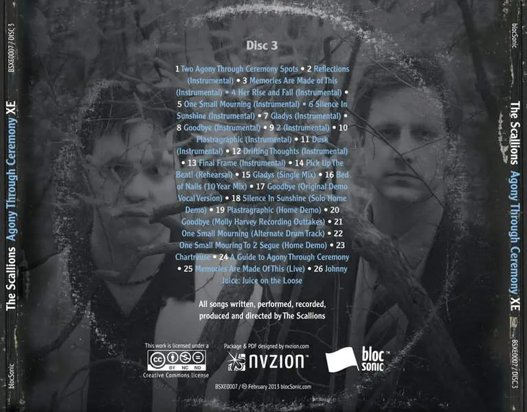 Album traycard 3 for “Agony Through Ceremony XE” by The Scallions