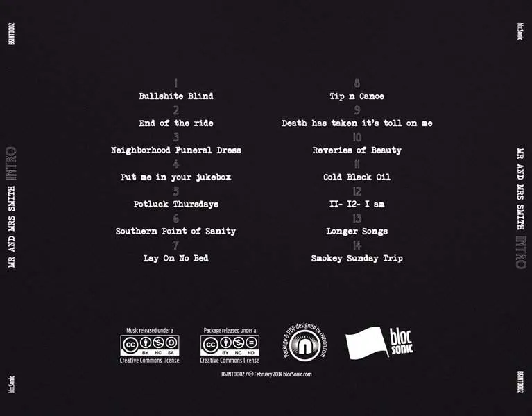Album traycard for “INTRO” by Mr. &amp; Mrs. Smith