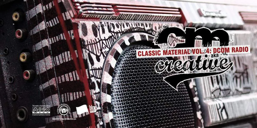 Album insert for “Classic Material Vol. 4: DCOM Radio” by CM aka Creative