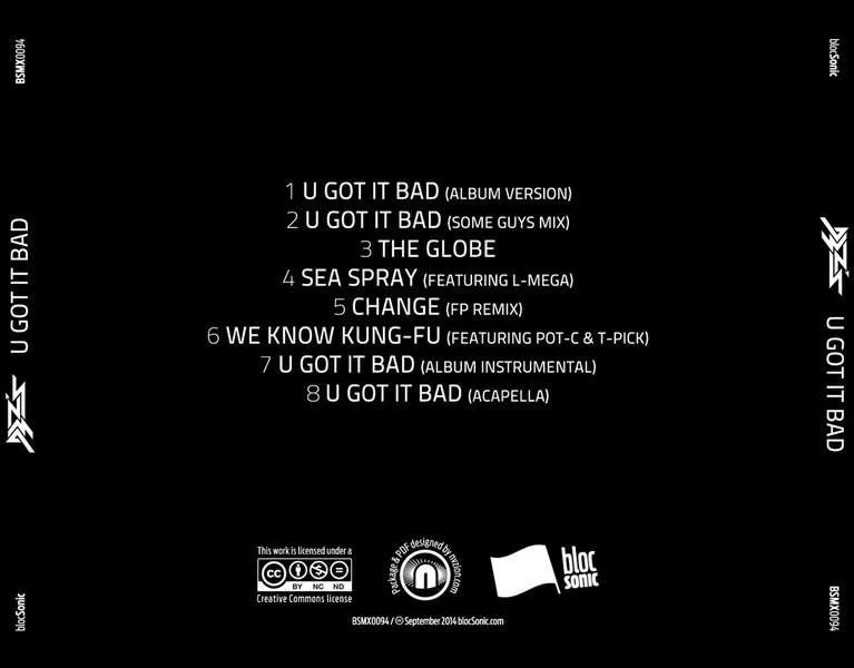 Album traycard for “U Got It Bad” by D3Zs