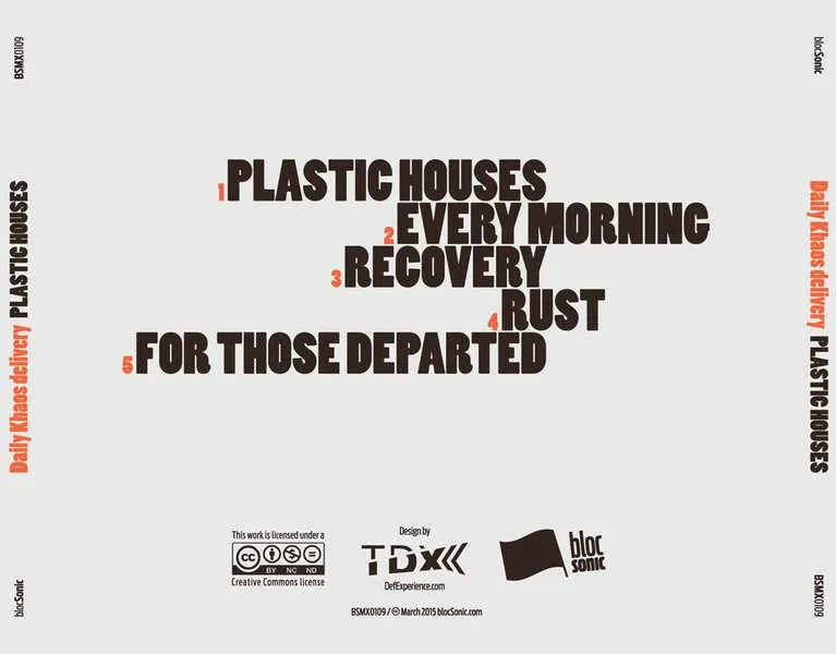 Album traycard for “Plastic Houses” by Daily Khaos delivery
