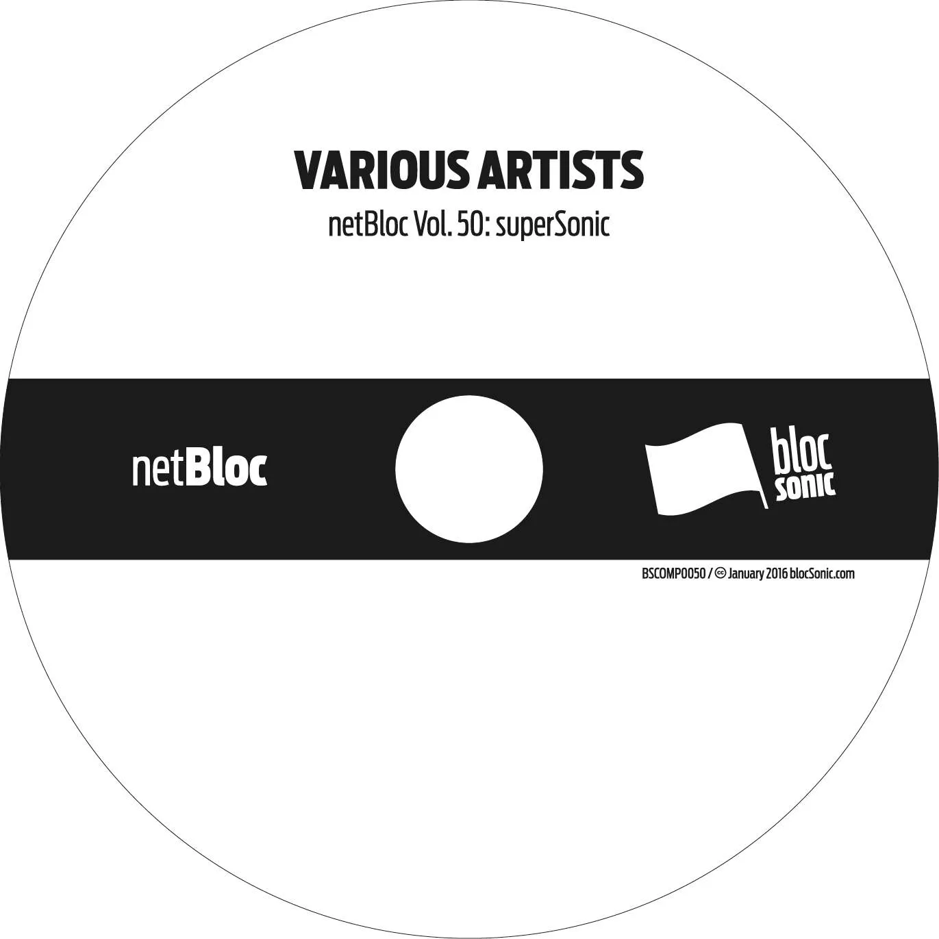 Album disc for “netBloc Vol. 50: superSonic” by Various Artists