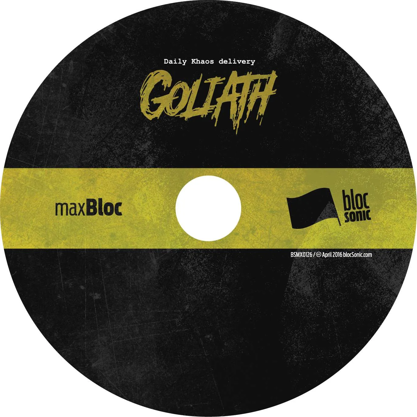 Album disc for “Goliath” by Daily Khaos delivery