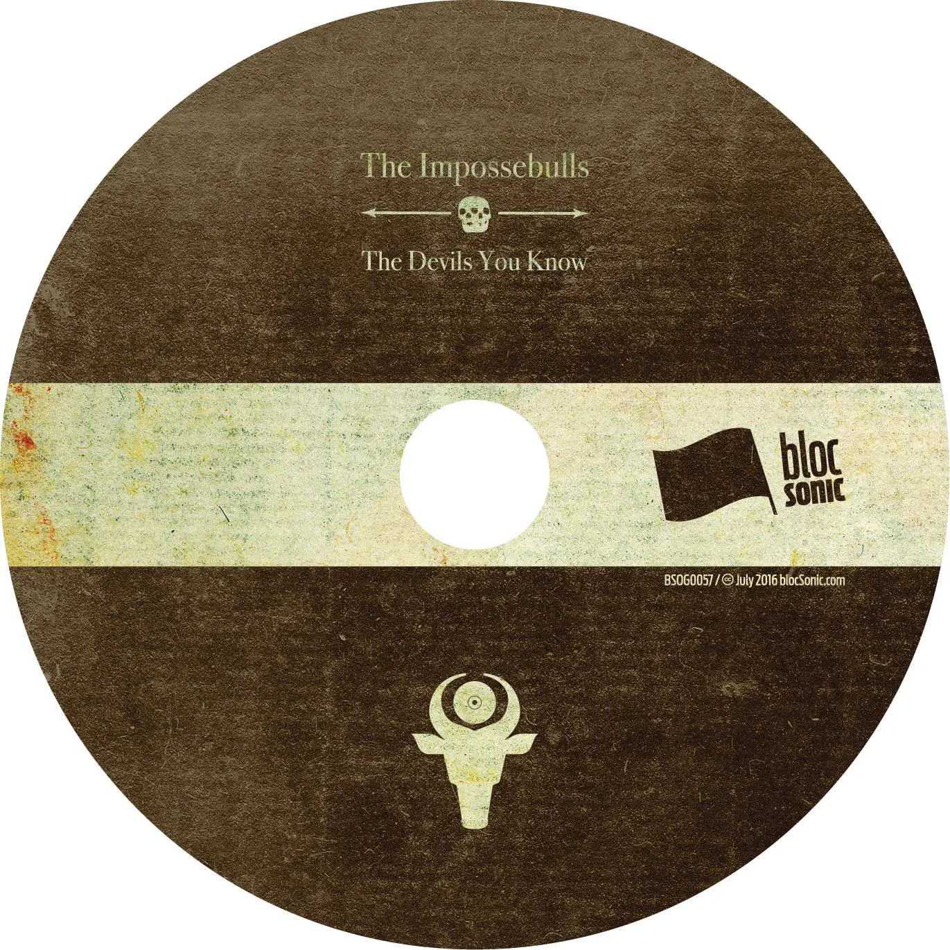 Album disc for “The Devils You Know” by The Impossebulls