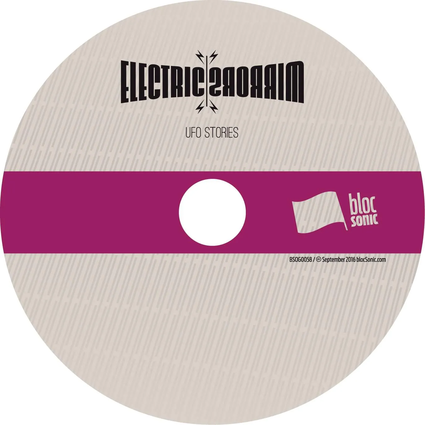 Album disc for “UFO Stories” by Electric Mirrors
