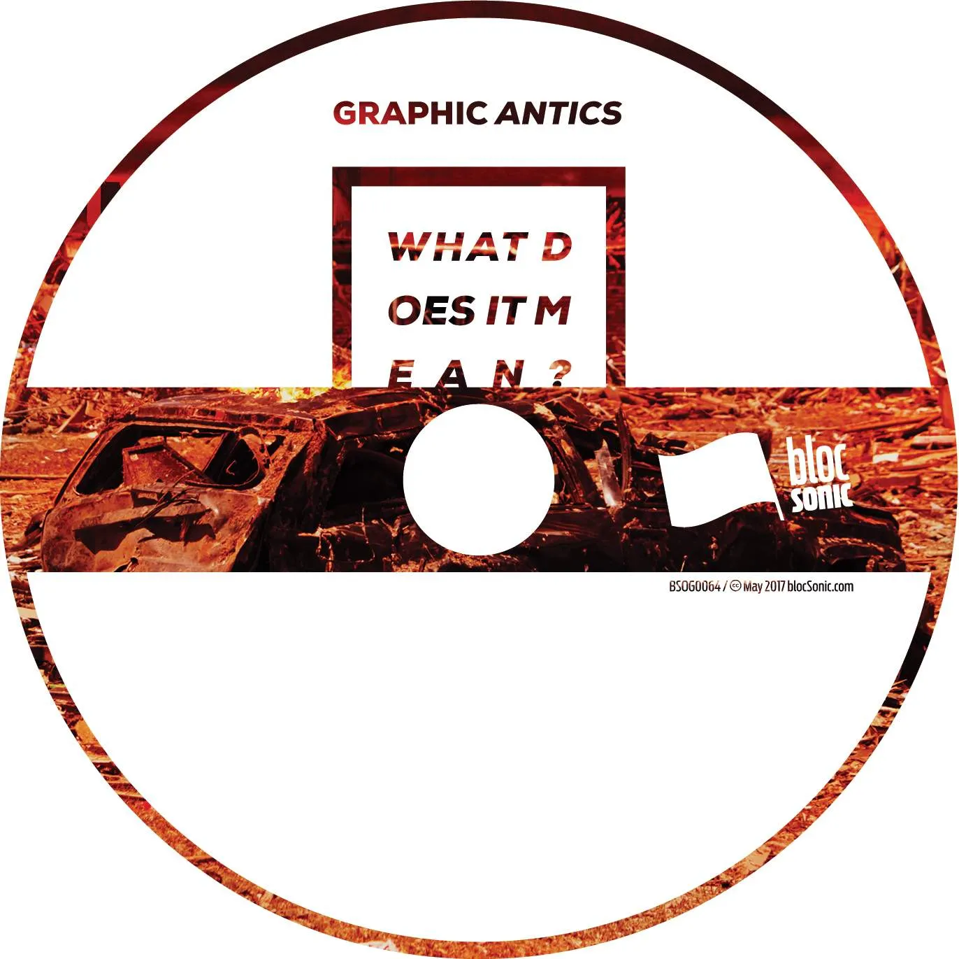 Album disc for “What Does It Mean?” by Graphic Antics