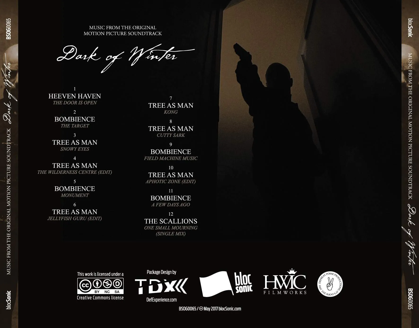 Album traycard for “Dark Of Winter: Music From The Original Motion Picture Soundtrack” by Various Artists