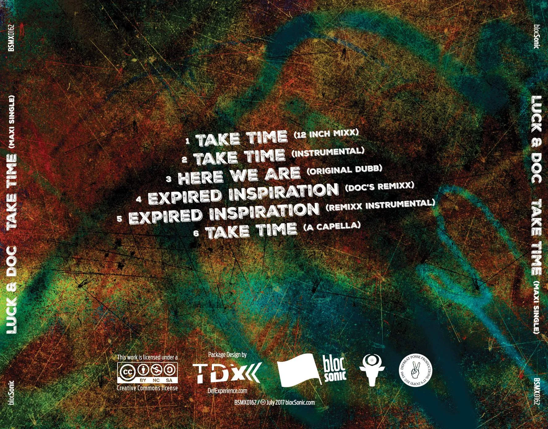 Album traycard for “Take Time (Maxi Single)” by Luck &amp; Doc