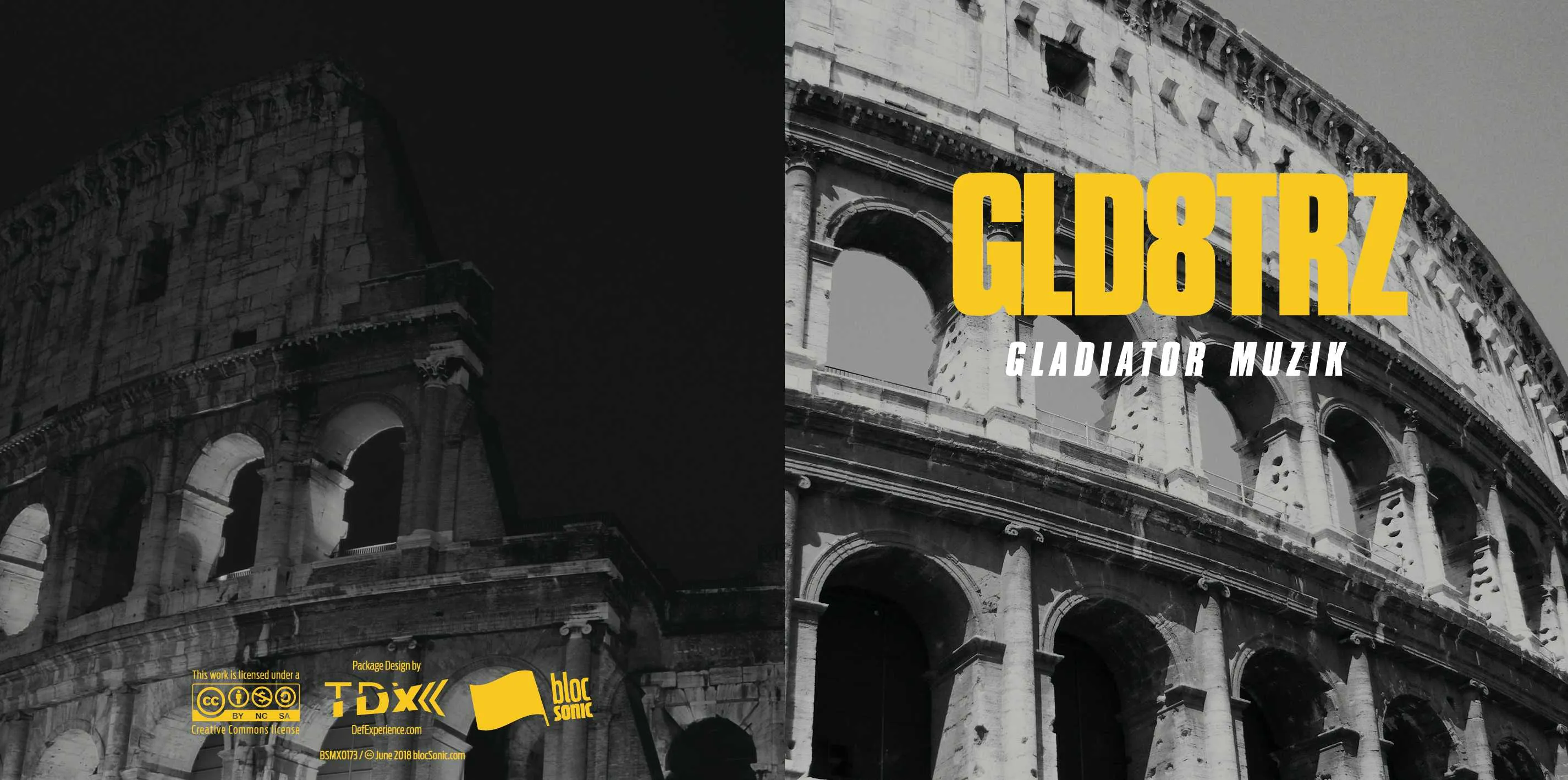 Album insert for “Gladiator Muzik” by GLD8TRZ