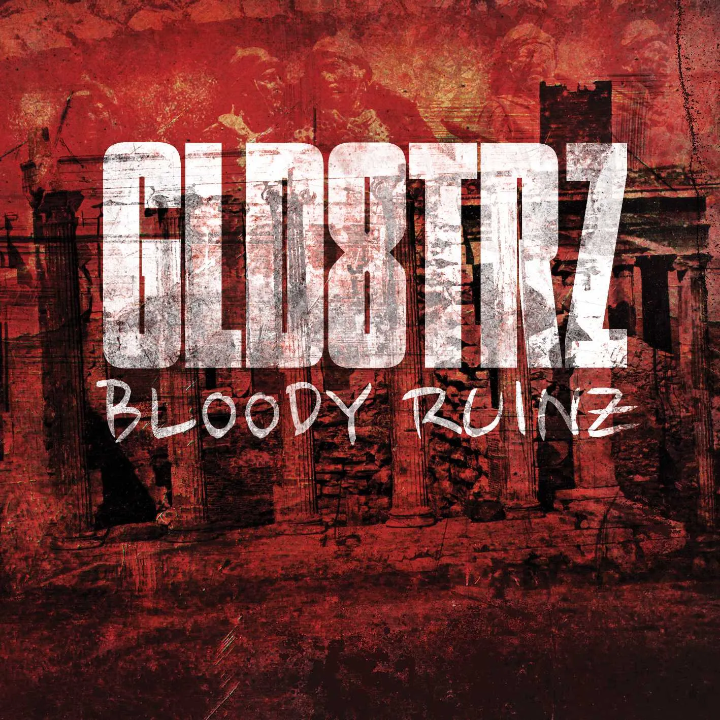 Album cover for “Bloody Ruinz” by GLD8TRZ