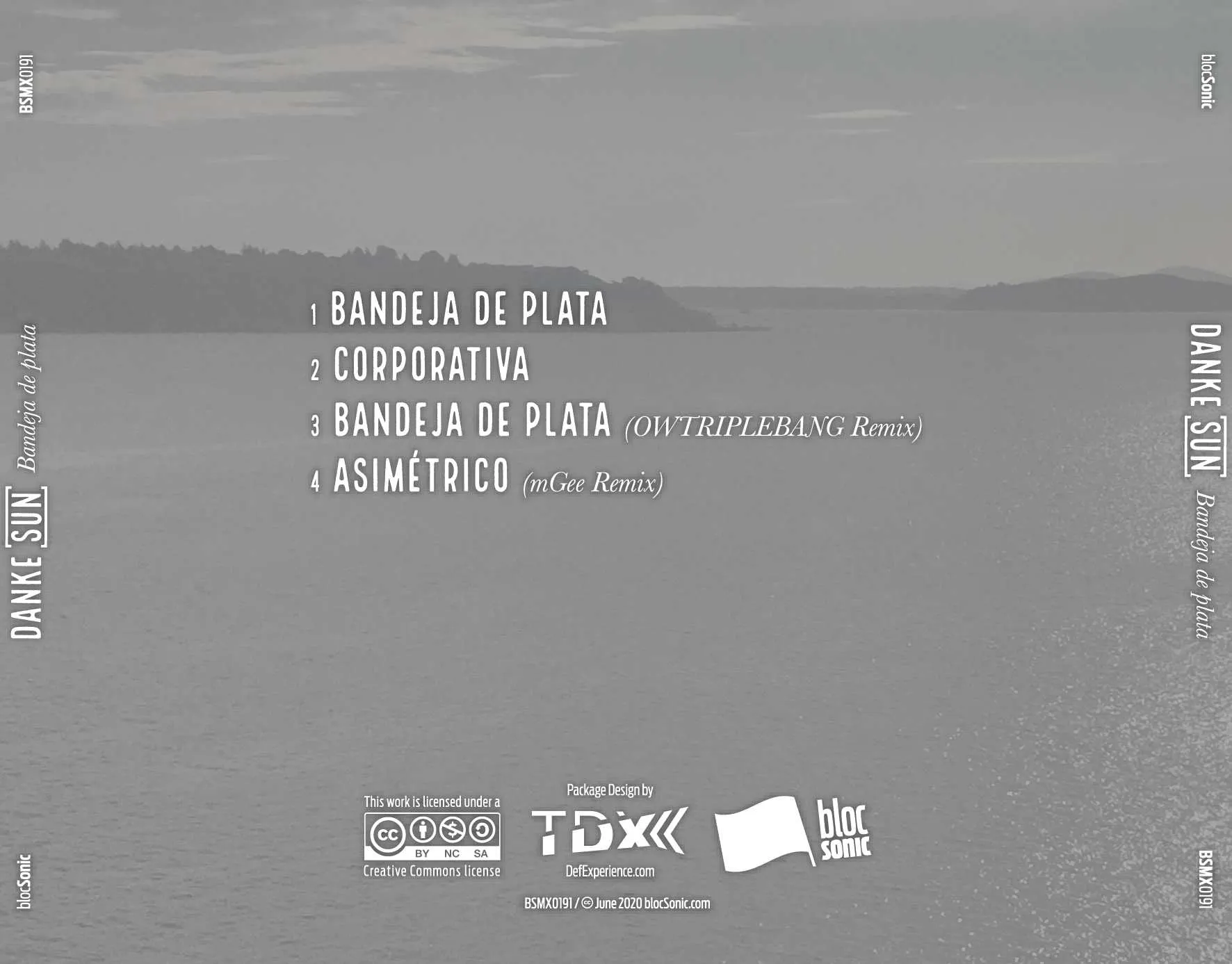 Album traycard for “Bandeja de plata” by Danke Sun