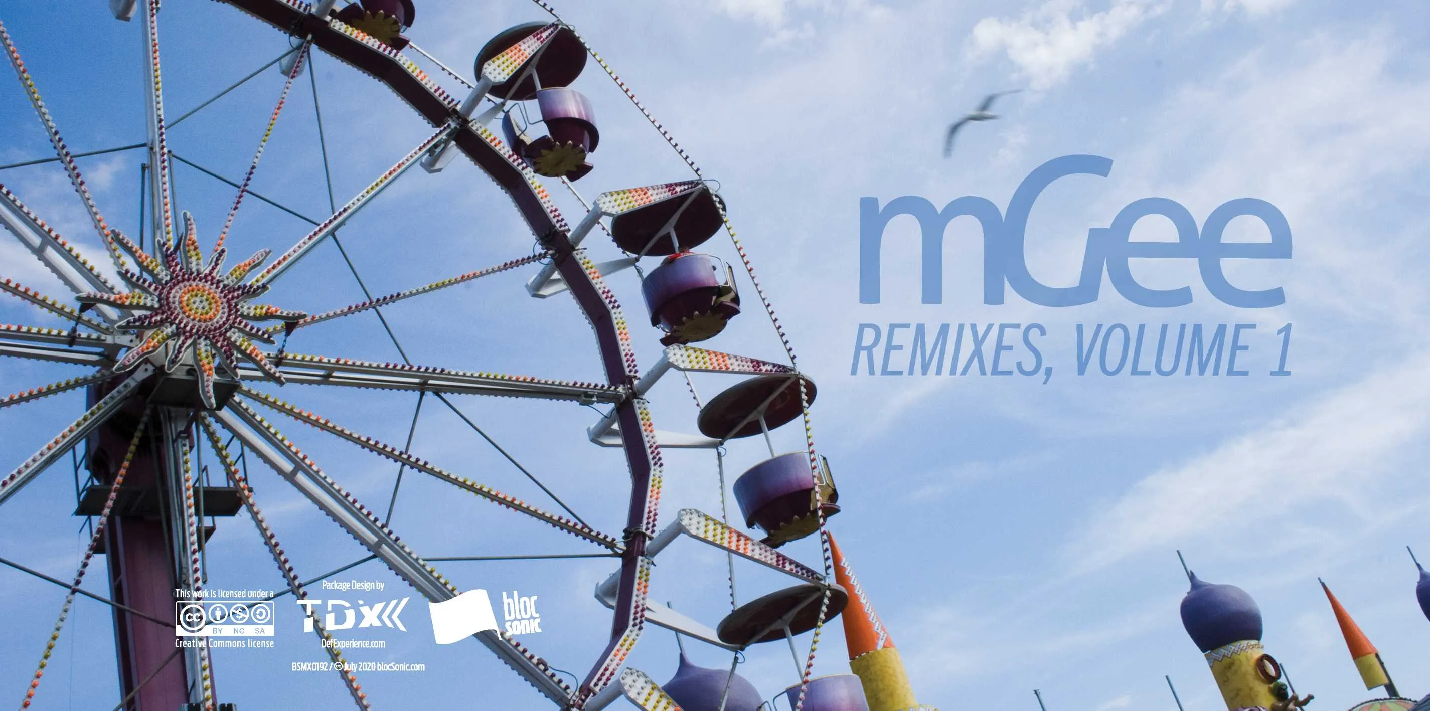 Album insert for “Remixes, Volume 1” by mGee