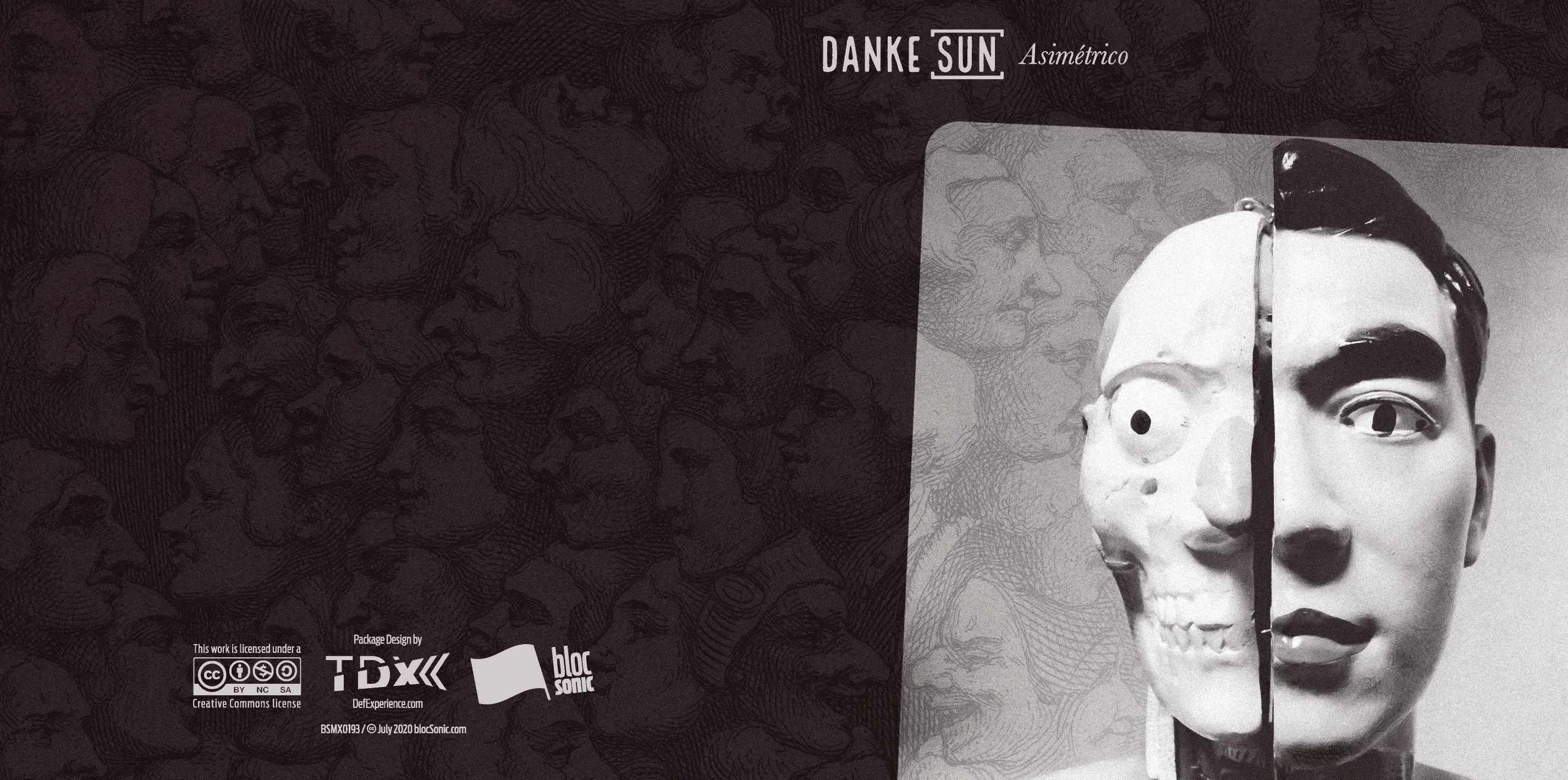 Album insert for “Asimétrico” by Danke Sun