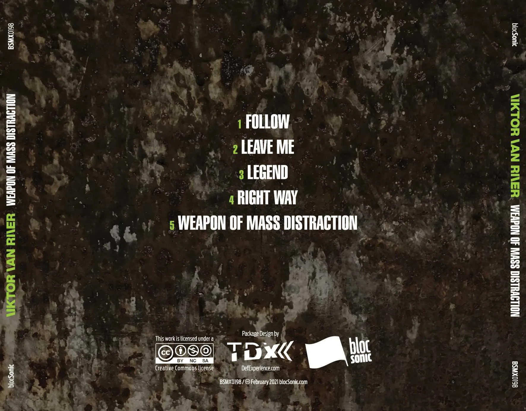 Album traycard for “Weapon Of Mass Distraction” by Viktor Van River