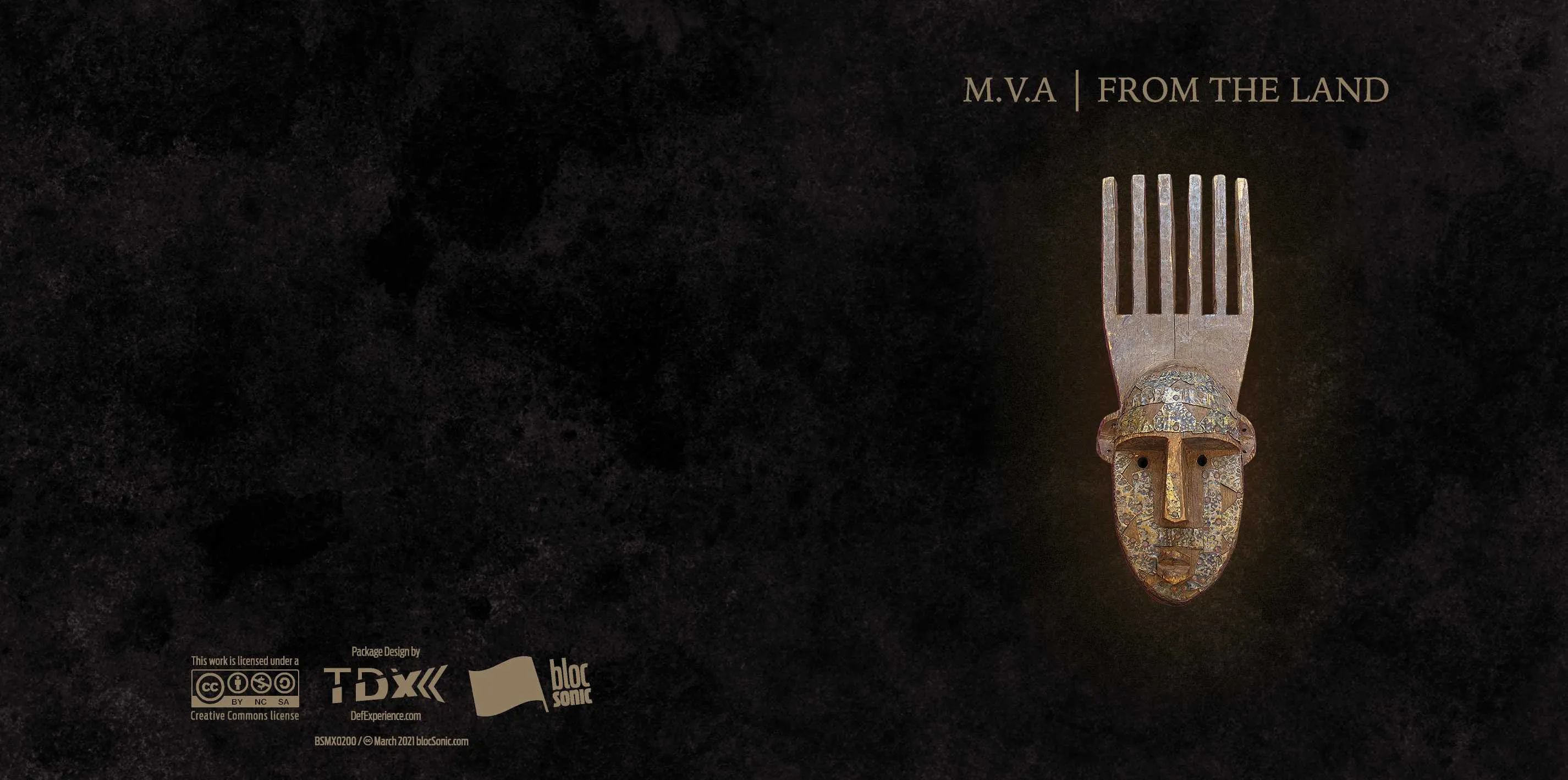 Album insert for “From The Land” by M.V.A