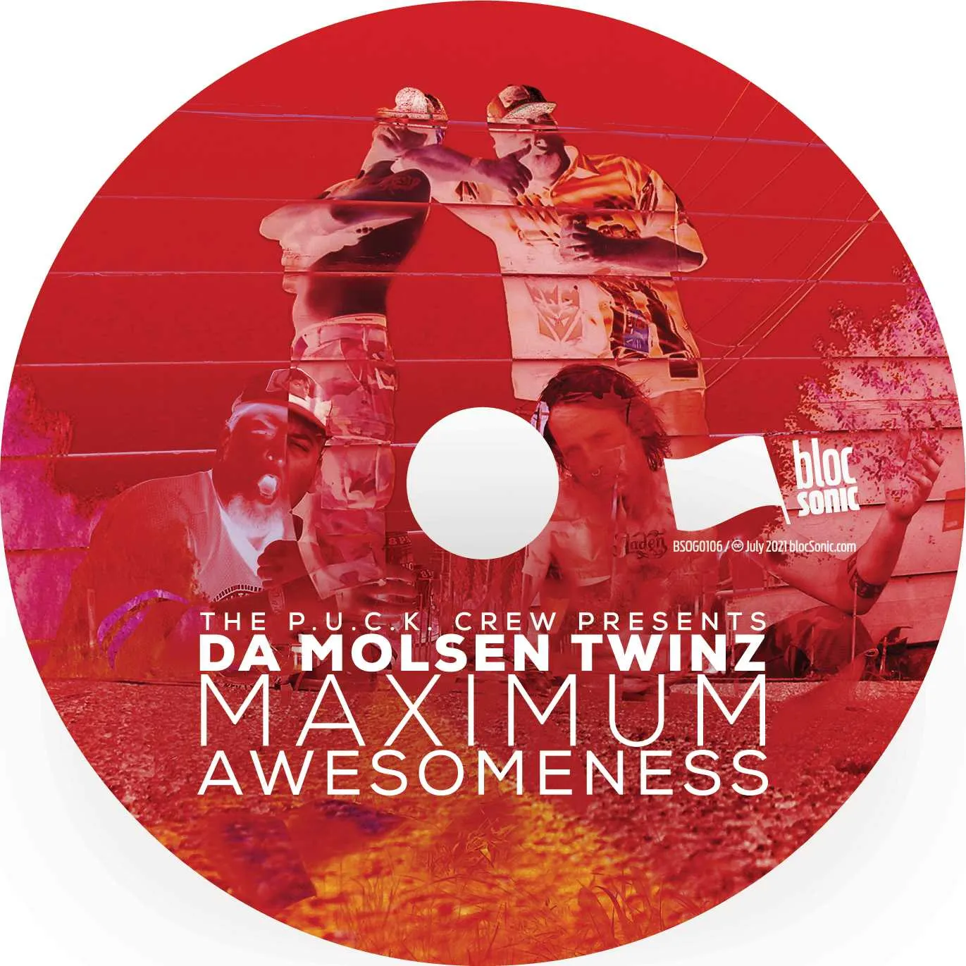 Album disc for “P.U.C.K. Presents Da Molsen Twinz: Maximum Awesomeness” by P.U.C.K.