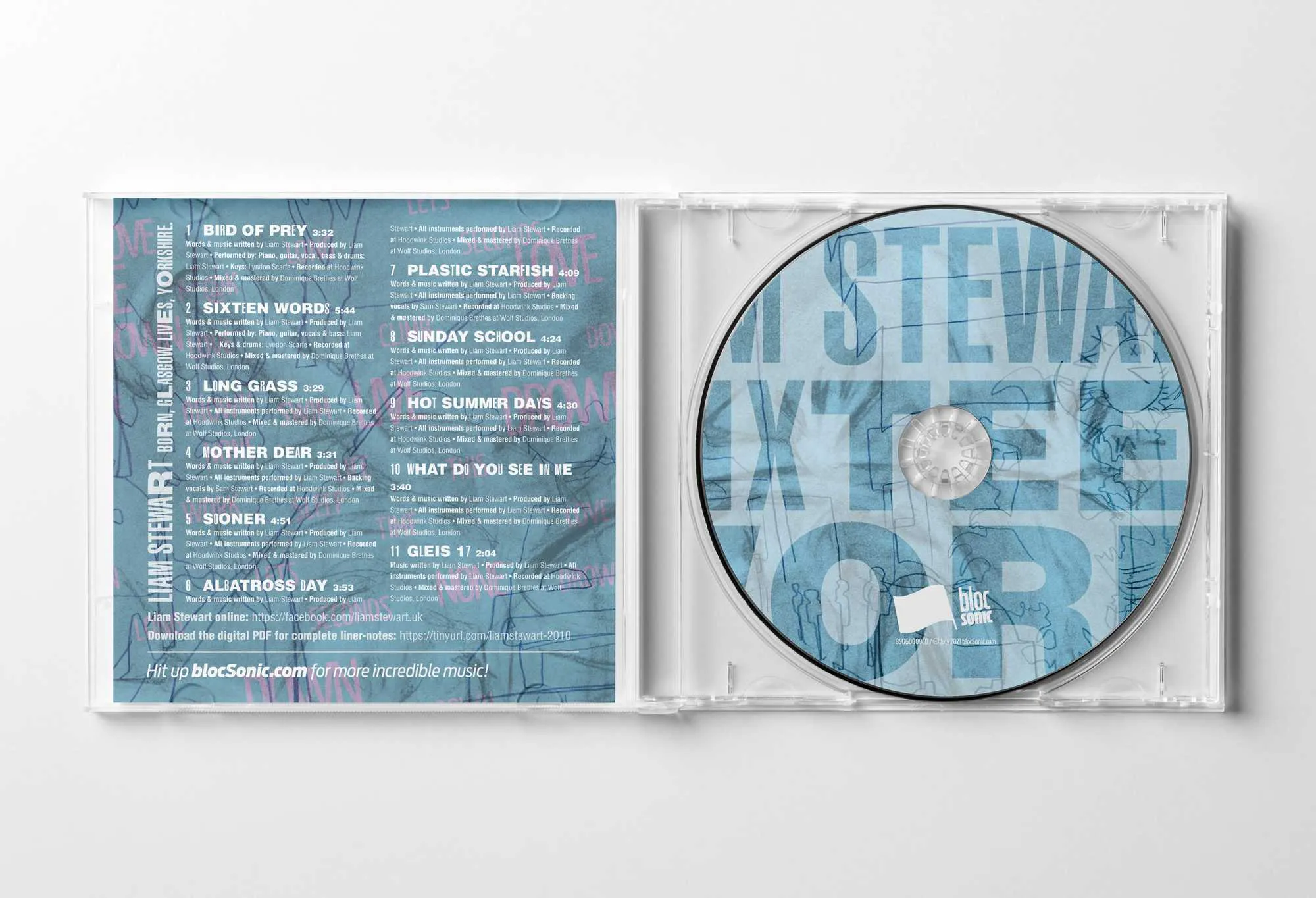 Album promo for “Sixteen Words” by Liam Stewart