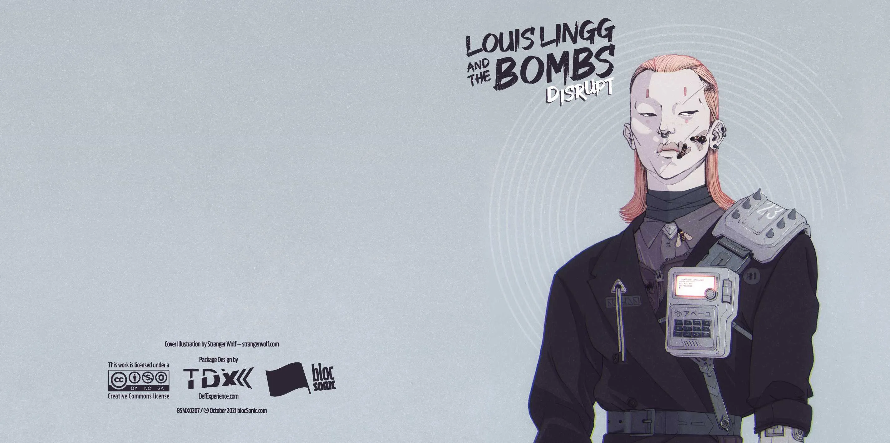 Album insert for “Disrupt” by Louis Lingg and The Bombs