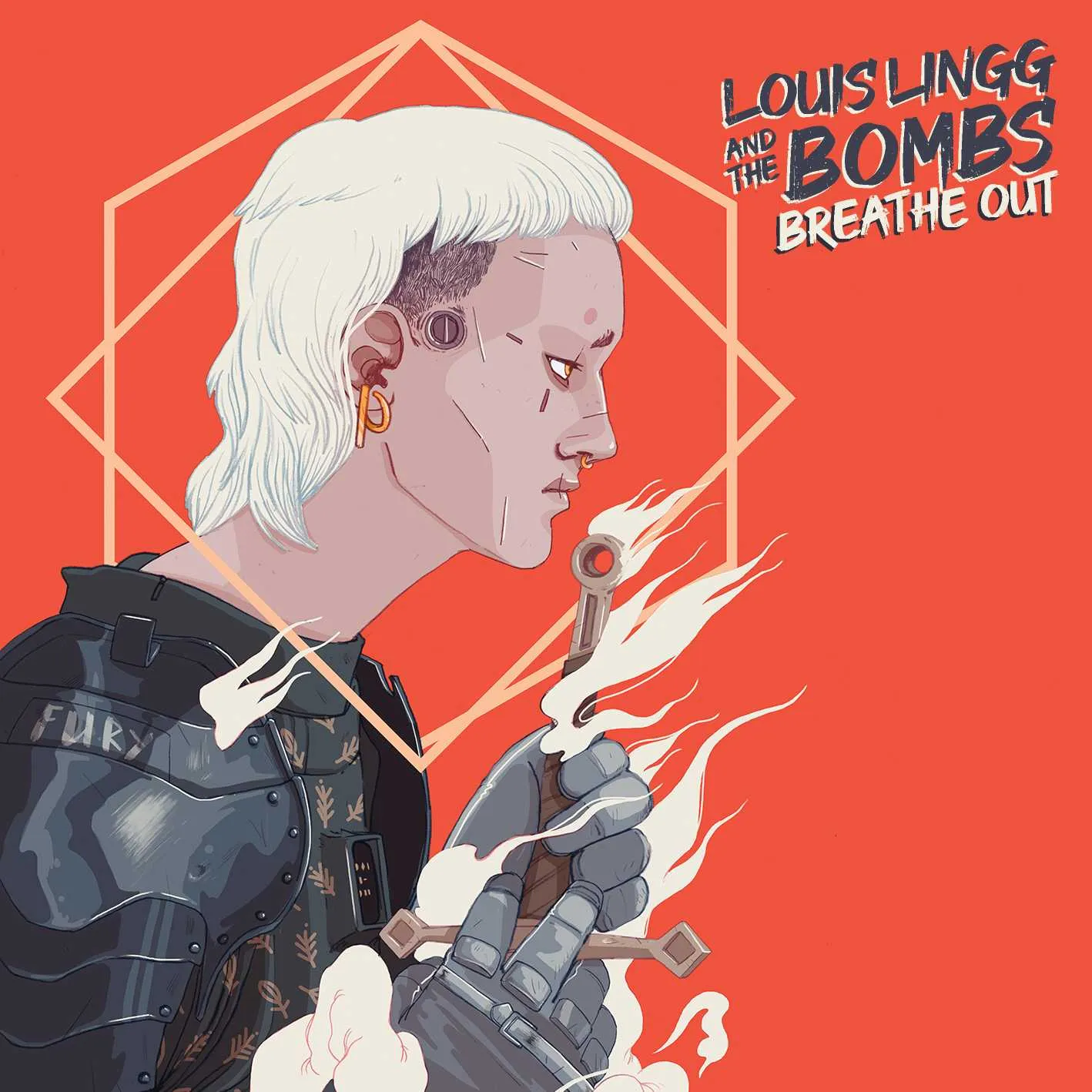 Album cover for “Breathe Out” by Louis Lingg and The Bombs