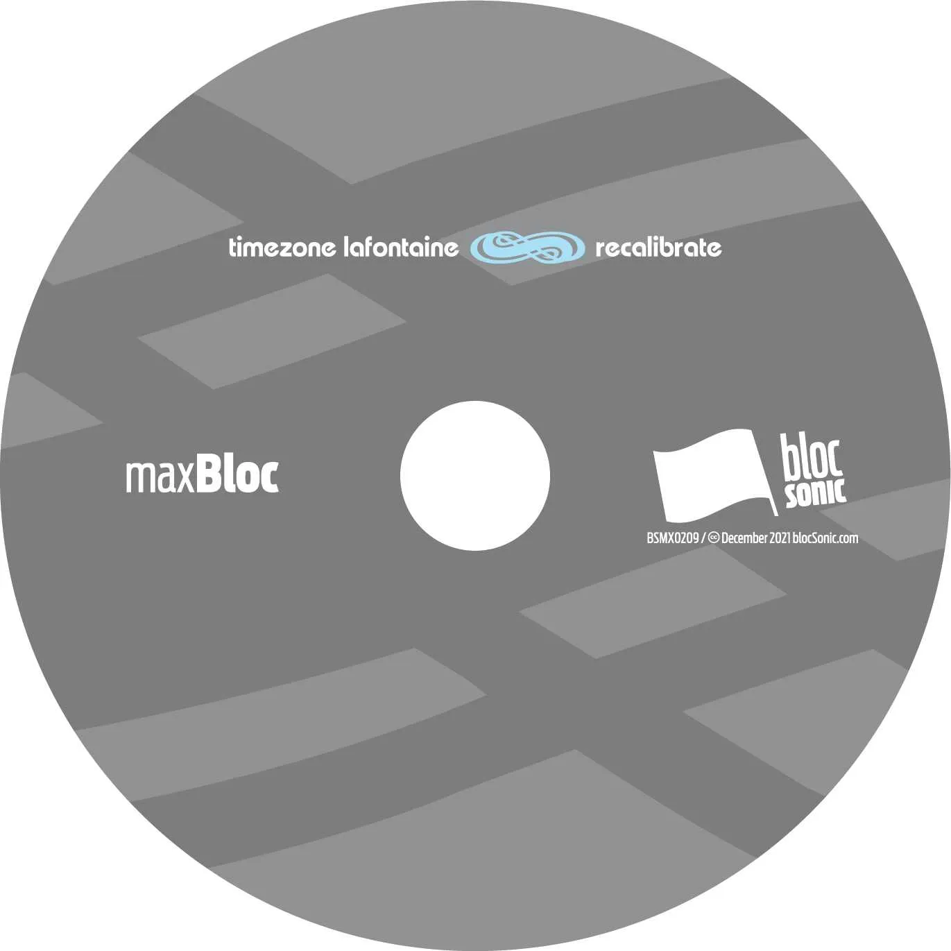 Album disc for “Recalibrate” by Timezone Lafontaine