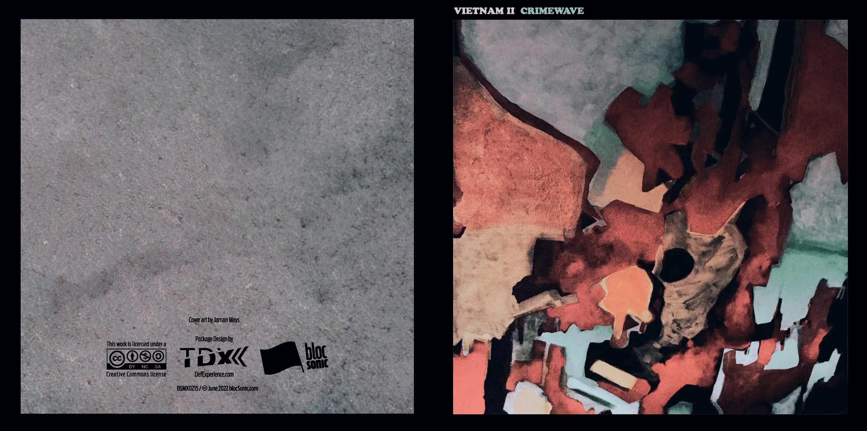 Album insert for “Crimewave” by Vietnam II