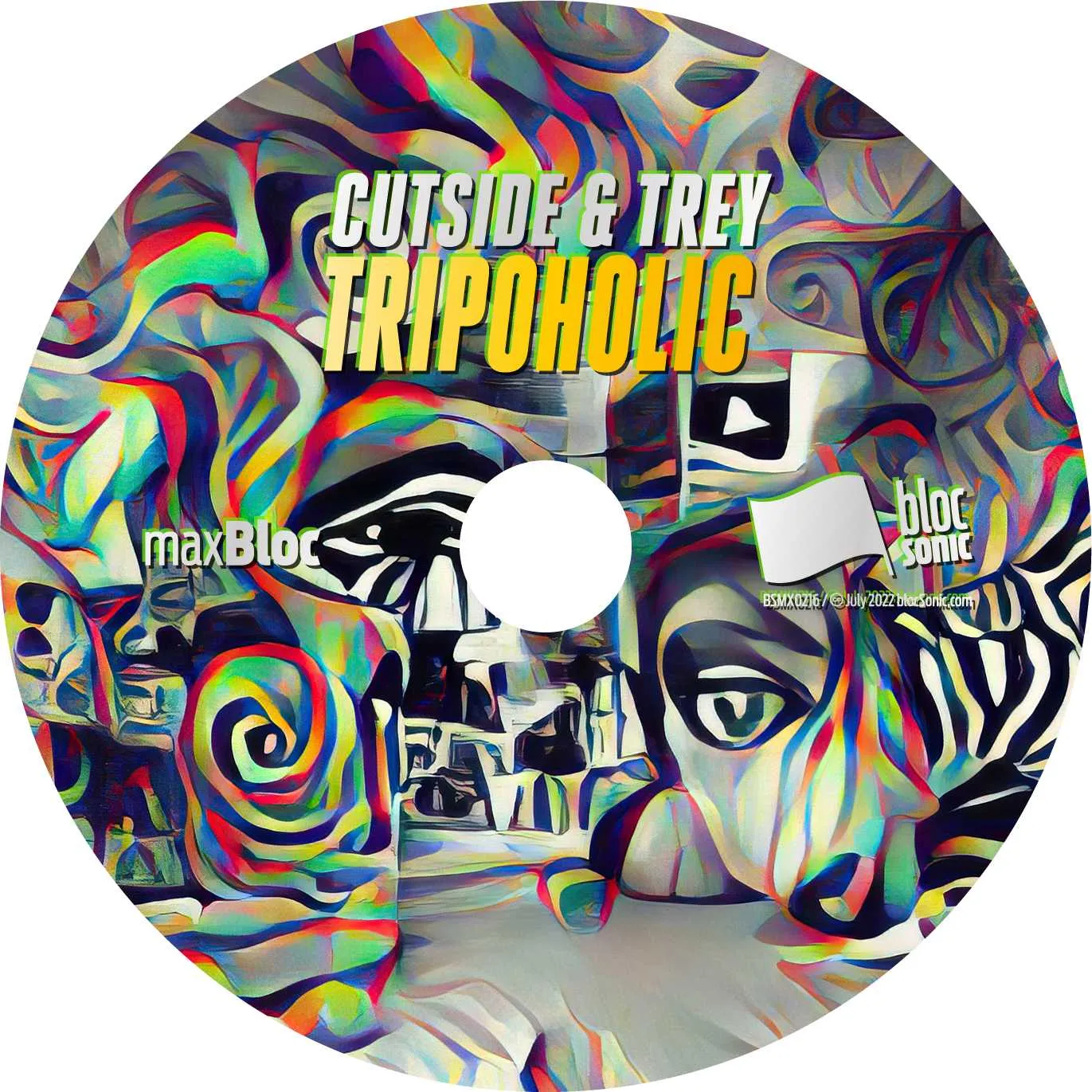 Album disc for “Tripoholic” by Cutside &amp; Trey