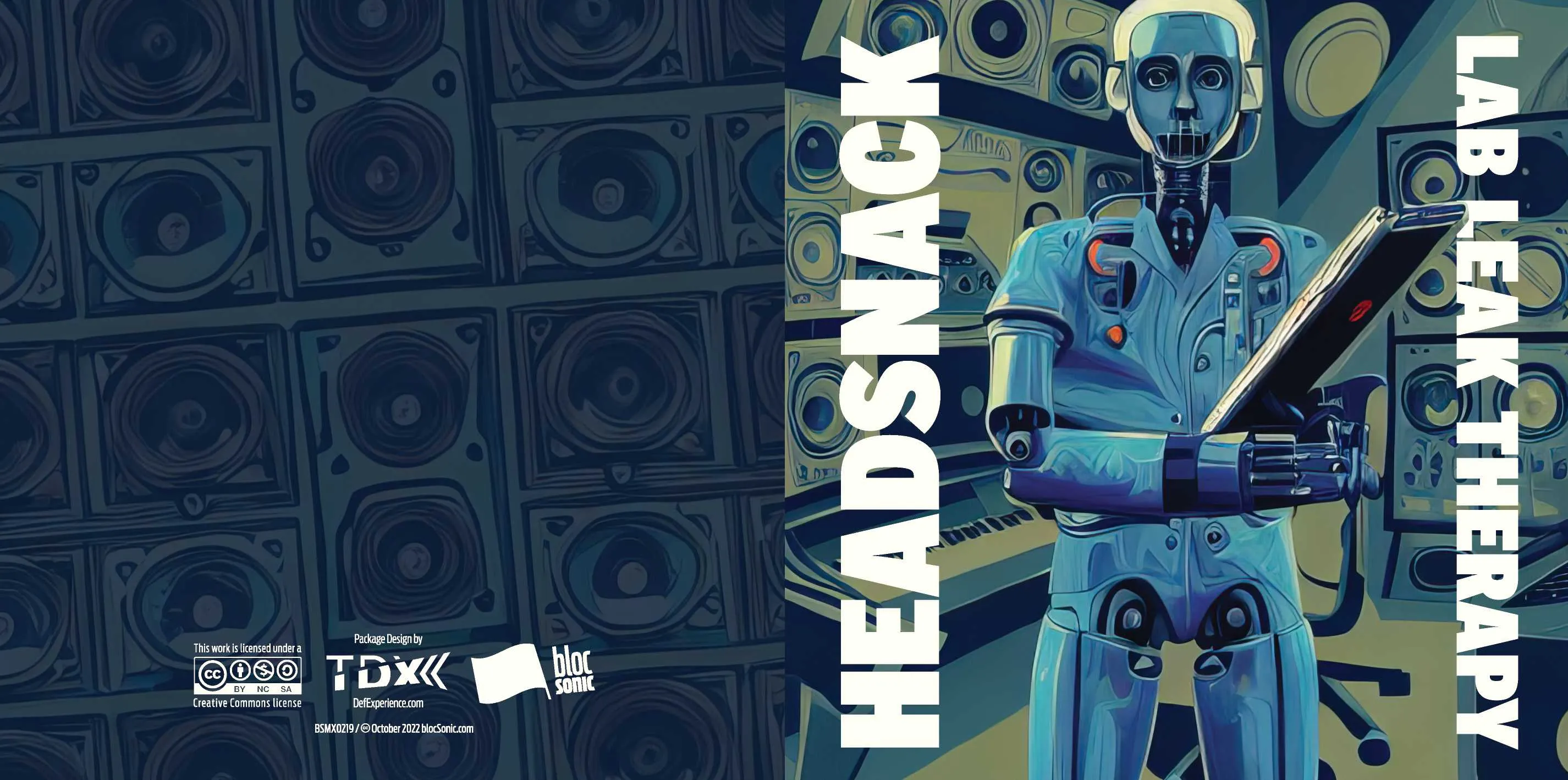Album insert for “Lab Leak Therapy” by Headsnack