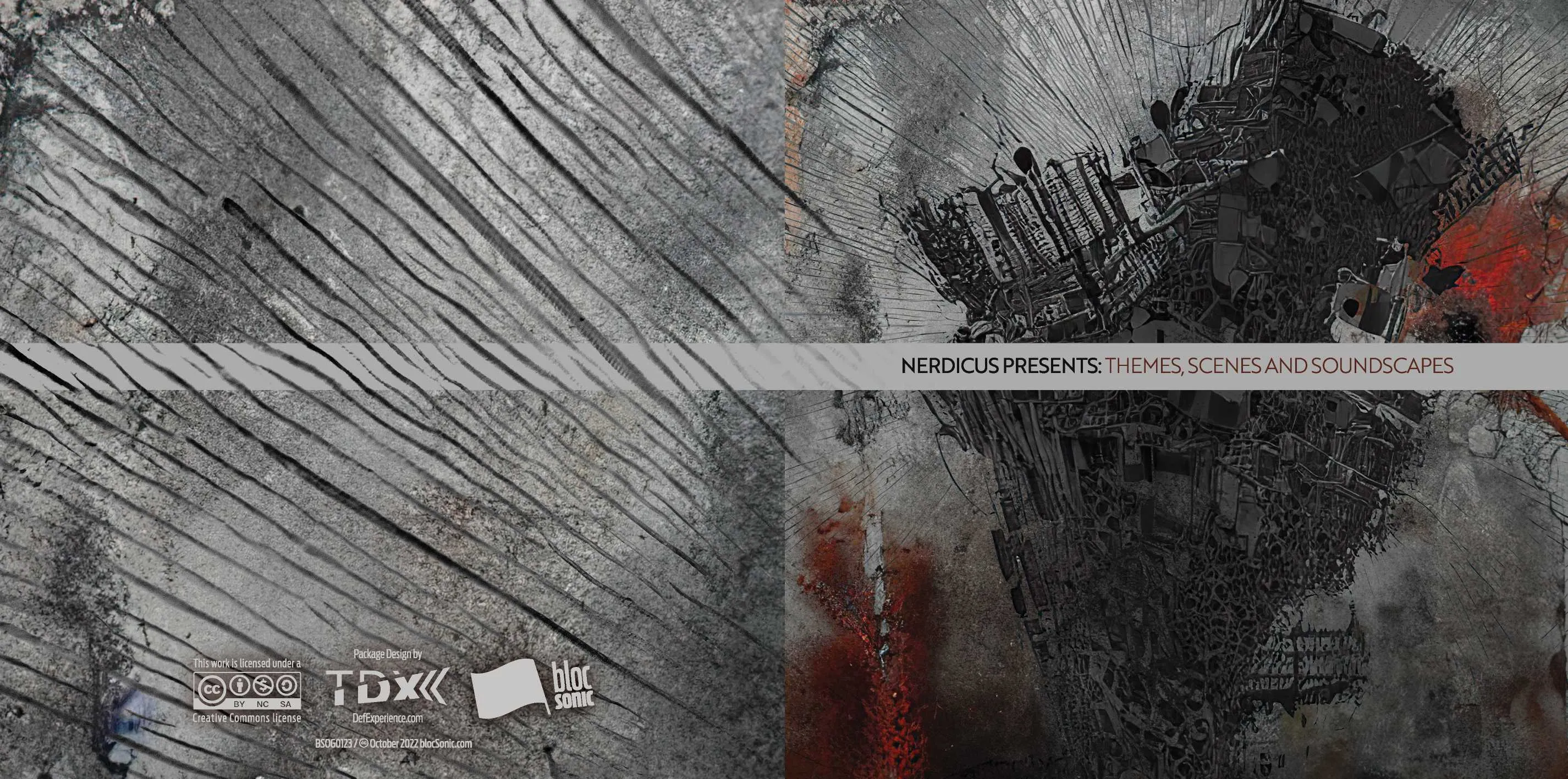 Album insert for “Nerdicus Presents: Themes, Scenes and Soundscapes” by Nerdicus