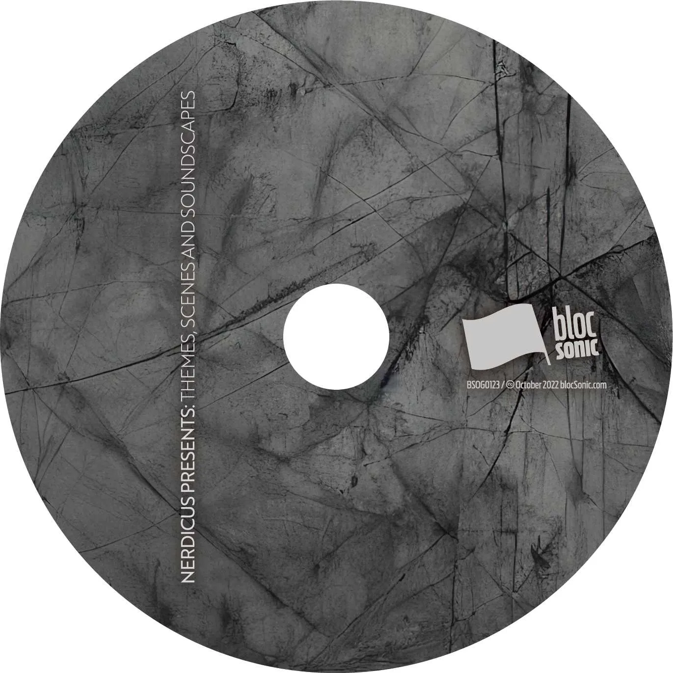 Album disc for “Nerdicus Presents: Themes, Scenes and Soundscapes” by Nerdicus