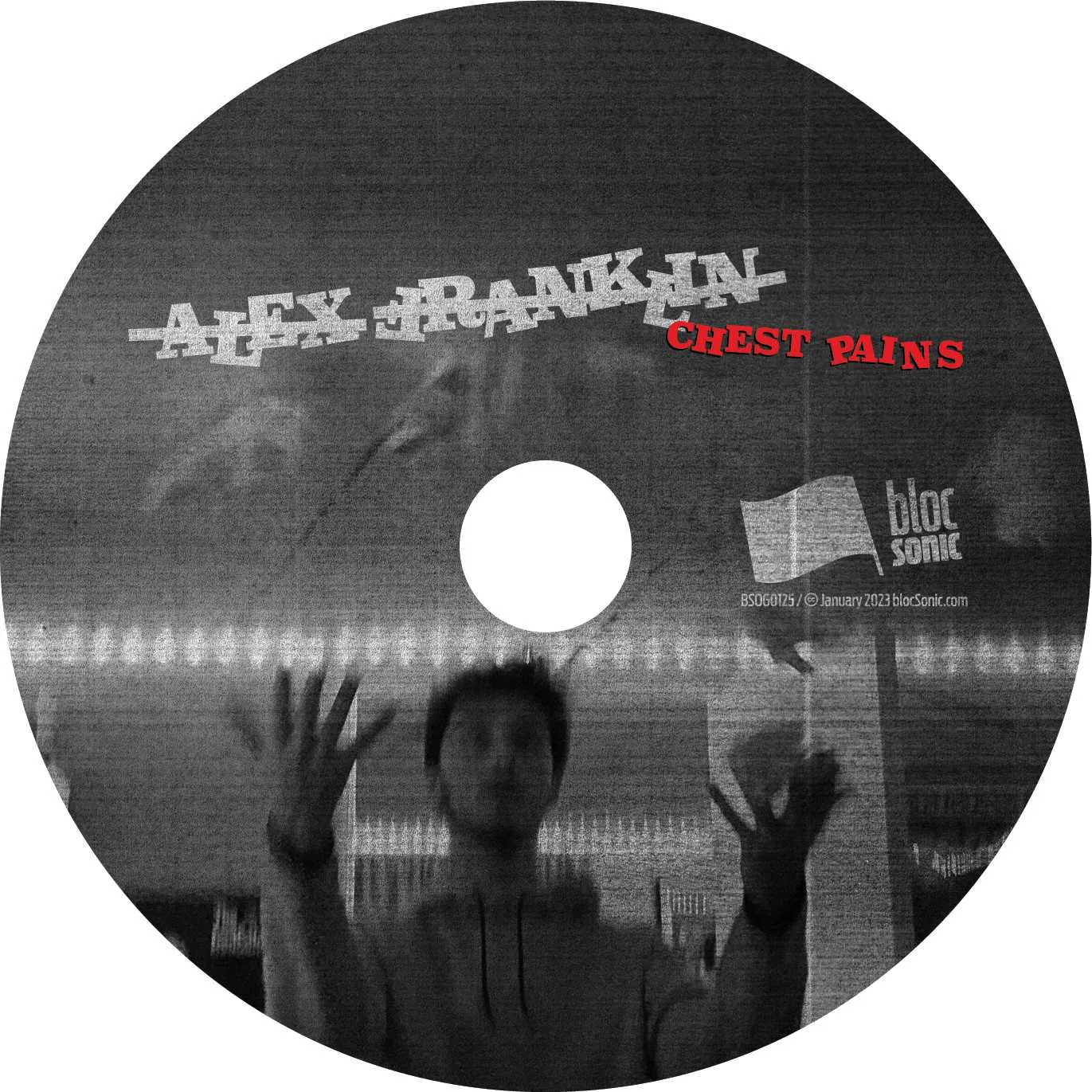 Album disc for “Chest Pains” by Alex Franklin