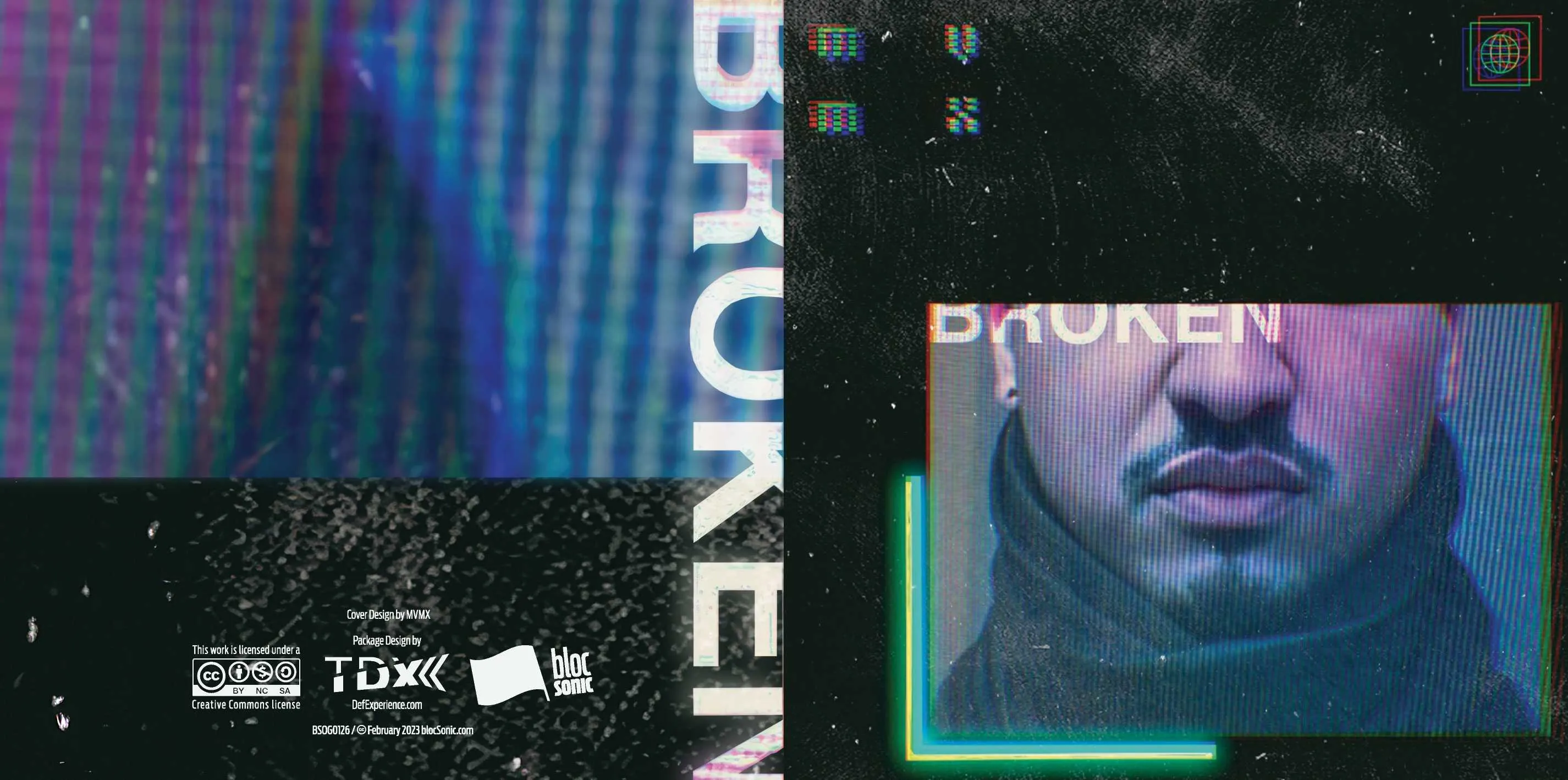 Album insert for “Broken” by MVMX