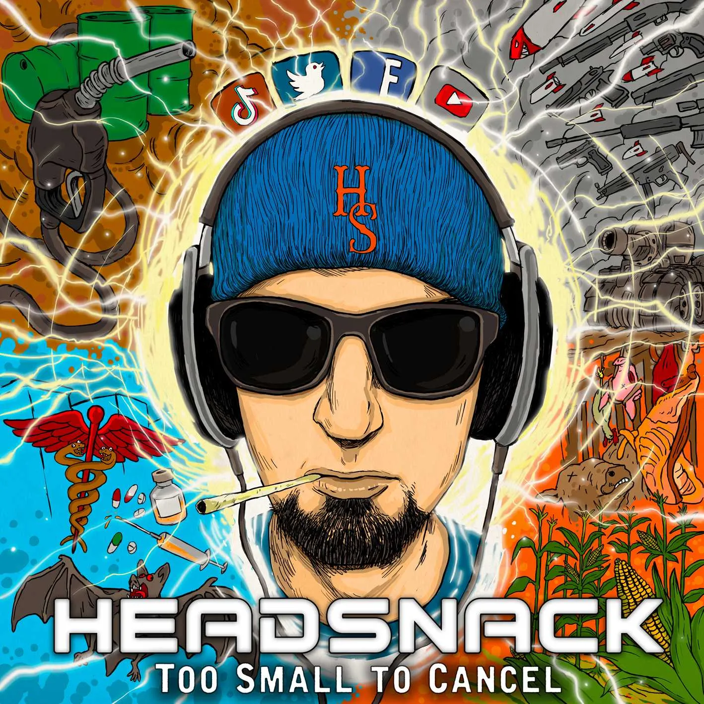 Album cover for “Too Small To Cancel” by Headsnack