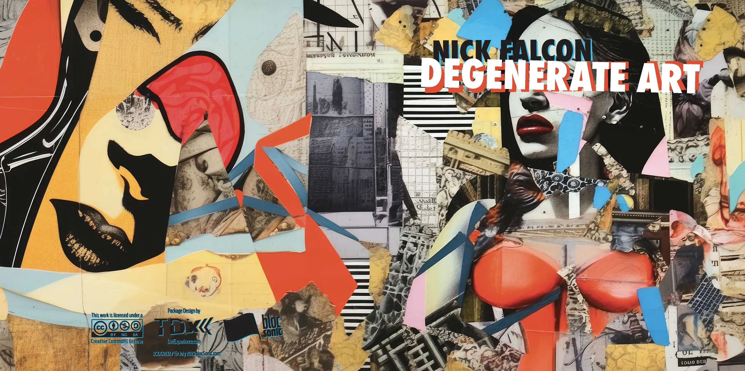 Album insert for “Degenerate Art” by Nick Falcon