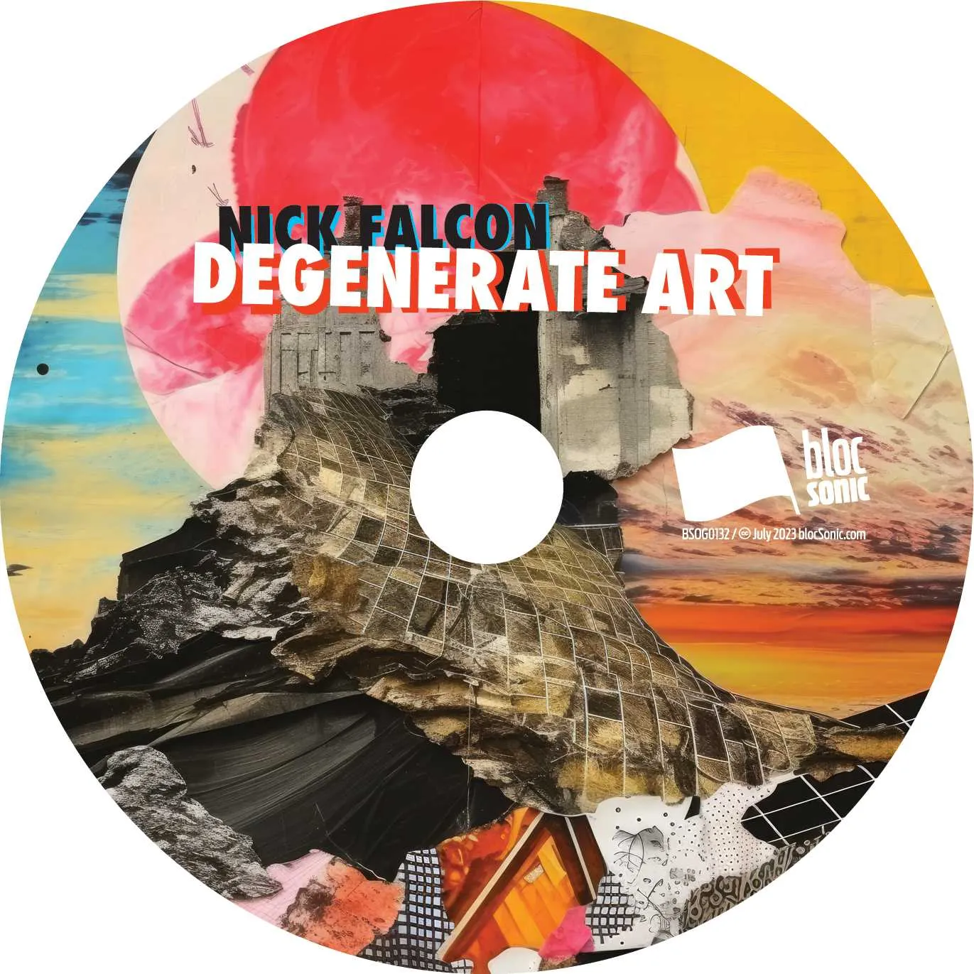 Album disc for “Degenerate Art” by Nick Falcon