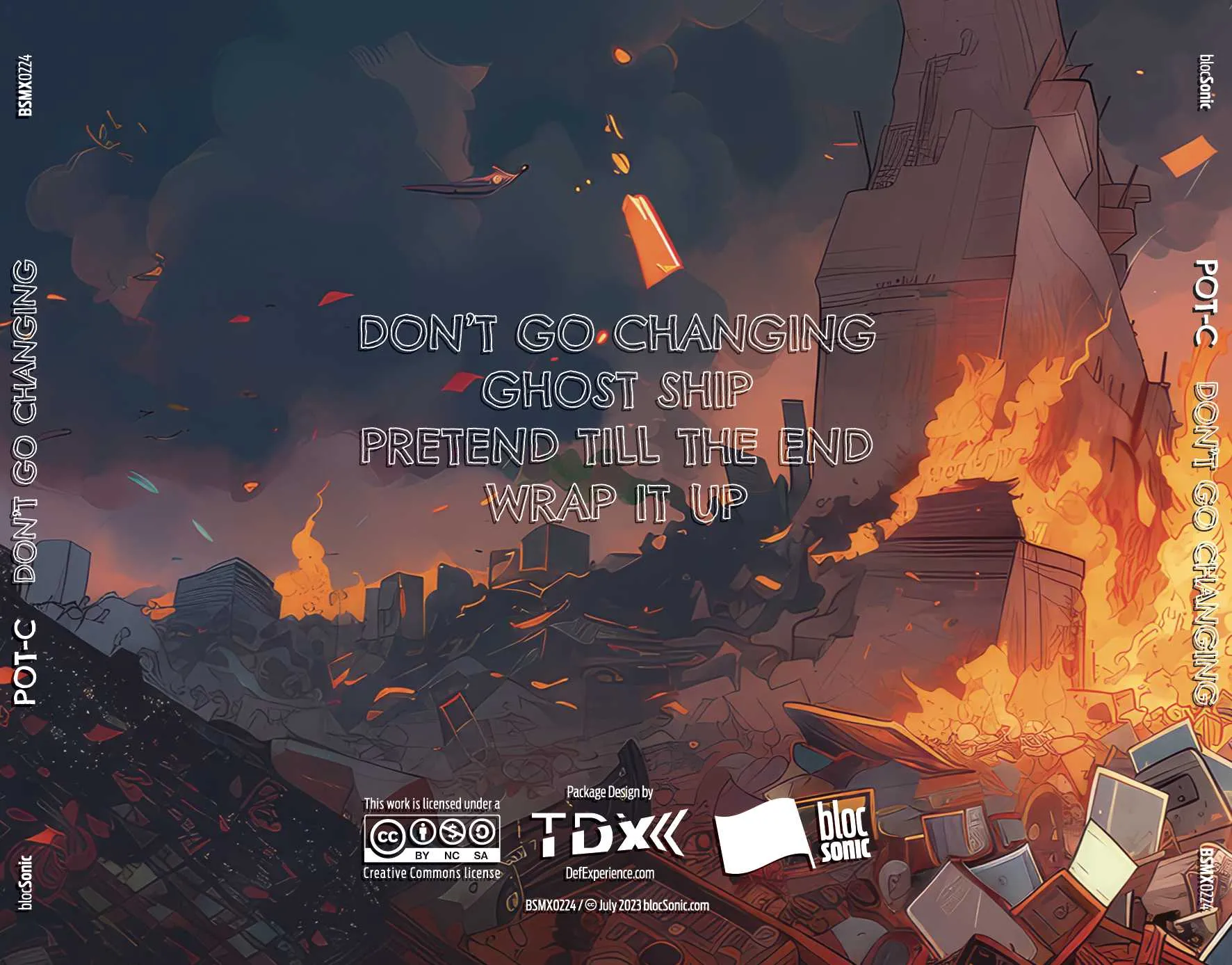 Album traycard for “Don't Go Changing” by Pot-C