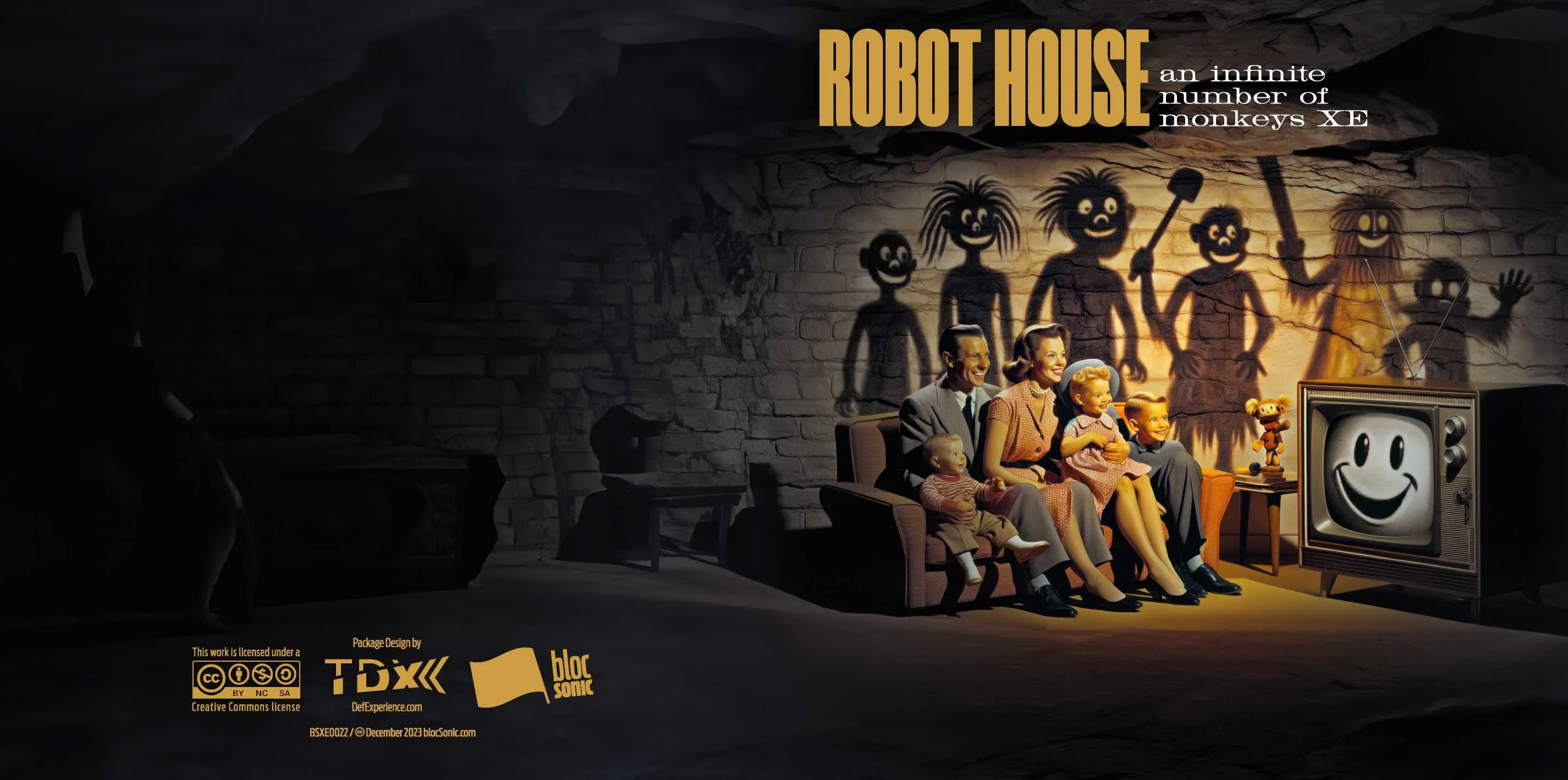 Album insert for “An Infinite Number Of Monkeys XE” by Robot House